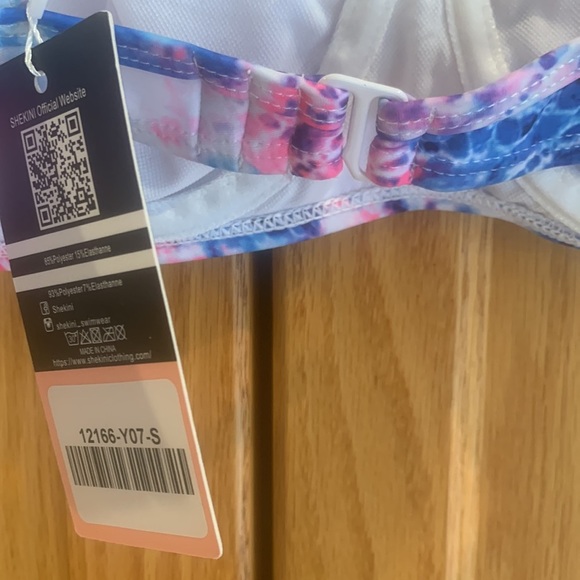 SHEKINI 2 Pc Multi colour Tie Dye Bikini Women size S - Picture 9 of 16